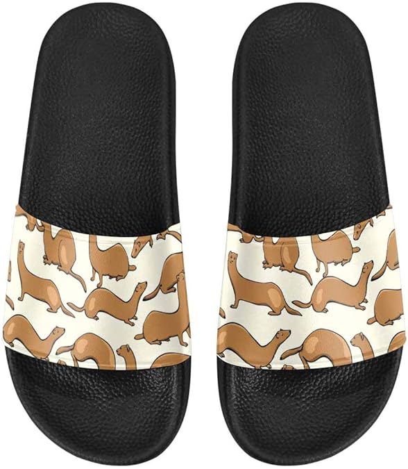 Amazon.com | INTERESTPRINT Women's Lightweight Shower Pool Slippers Walking Sandals Beach Shoes 