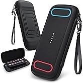 Mumba Carrying Case for Nintendo Switch 2 2025, Hard Shell Protective Carry Bag with 12 Game Cart Slot, Light weight and Portable Travel Case with Dual Zipper and Wrist Strap(Black) (Mini)