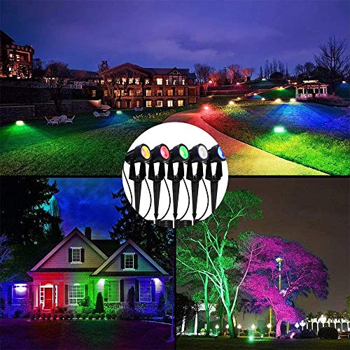 FMART 5 Pack RGBW Color Changing Landscape Lighting, Led Spotlights
