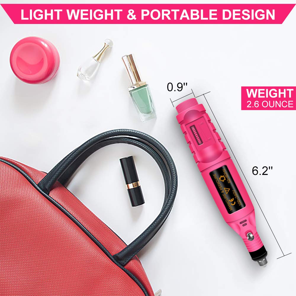Electric Nail Drill, Acrylic Nail Tools, Professional Portable Electric Nail Kit, Pen Shape Finger Toe Nail Care, Electric Nail Polishing Machine, Nail File Nail Tips Manicure Pedicure Machine set: Beauty