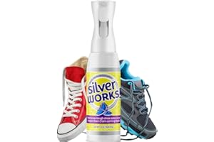 SilverWorks! Shoe Deodorizer Spray For Smelly Shoes - Shoe Odor Elimination - Boot, Sneaker, Shoe Smell Eliminator - Stinky Shoes Odor Eliminator, Shoe Freshener Spray -16.9oz