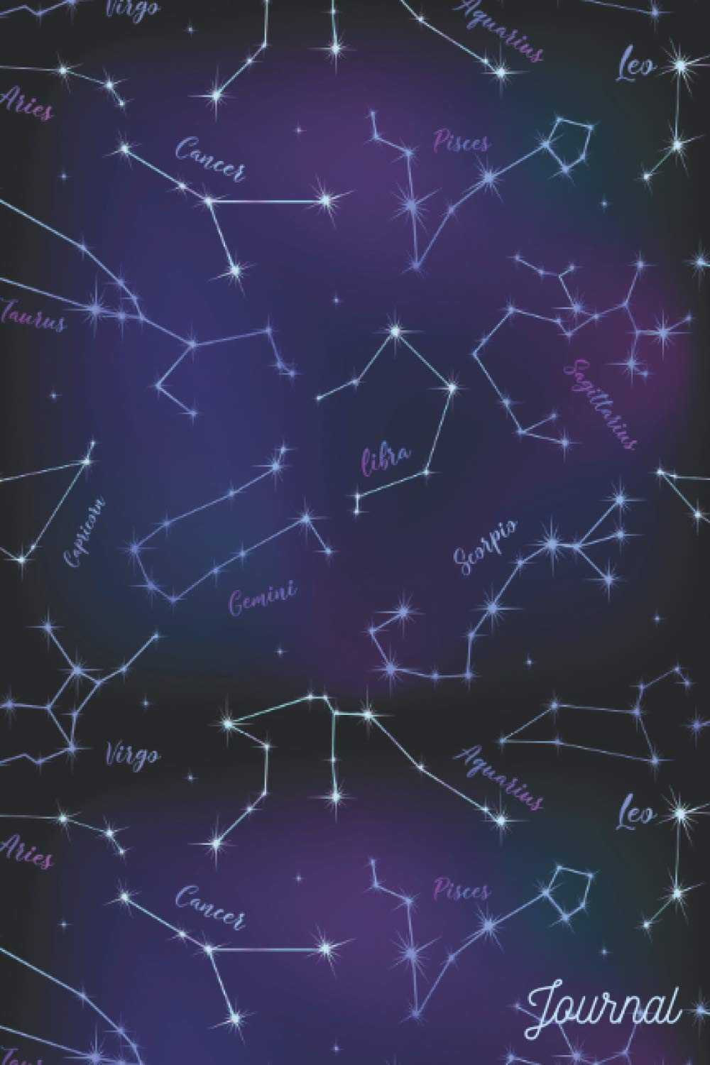 Constellation Notebook (Diary, Journal): Blank, Lined | Midnight Sky (6 x 9 inches)
