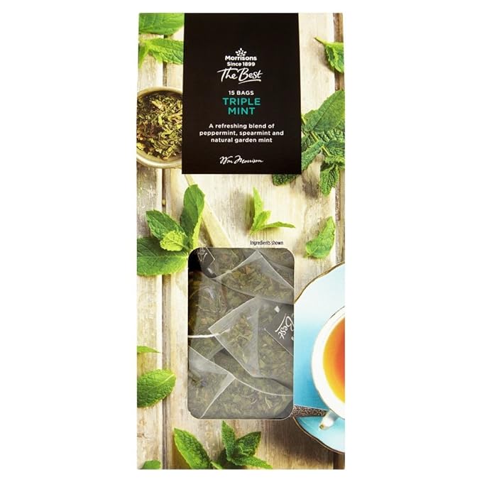 Morrisons The Best Triple Mint Tea Bags 15, 30 g Amazon.co.uk Prime
