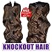 Knockout Hair 20-Inch Fiber Wavy Hair Extensions, 150 Grams,  #04L/08 - Dark Chocolate Brown/Light Brown