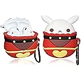 Genshin Impact Case for Airpod, Anime Game Cute Funny Cool 3D Silicone Cover Accessories Kawaii Skin for Air pods 1&2 for Girls Men Boy Teen(Jumpy Dumpty,Red Rabbit)