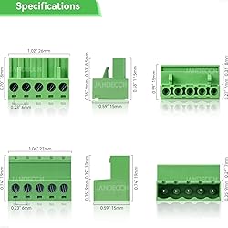 JANDECCN 10Pcs 5 Pin 5.08mm Pitch DIY PCB Mount