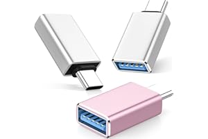 NZGEY USB C to USB Adapter 3 Pack[Fit Side-by-Side][High-Speed Data Transfer] Type C to USB 3.0 Female Adapter OTG Converter for MacBook Air,for iPad,for iPhone,Galaxy,Thunderbolt Devices,Silver+Pink