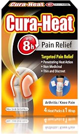 Cura-heat Arthritis Pain for Knee 4 Heat Packs and 1 Wrap