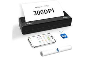 Rongta Portable Printers Wireless for Travel,Thermal Inkless Printer for School/Office/Home Use, Support 8.5x11 US Letter&A4 Thermal Paper, Compatible with Android,iOS & Laptop (PN81-Gray)