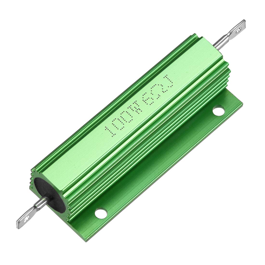 sourcingmap Aluminum Case Resistor 100W 6 Ohm Wirewound Green for LED Replacement Converter 100W 6RJ