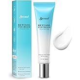 Retinol Eye Cream - Eye Cream for Dark Circles, Puffiness, Anti Aging, with Hyaluronic Acid, Peptides, Caffeine, Reduces Bags, Dark Circles Under Eye Treatment, Smooths Wrinkles & Fine Lines, 1 fl. oz