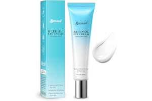 BUNUSS Retinol Eye Cream - Eye Cream for Dark Circles, Puffiness, Anti Aging, with Hyaluronic Acid, Peptides, Caffeine, Reduces Bags, Dark Circles Under Eye Treatment, Smooths Wrinkles & Fine Lines, 1 fl. oz