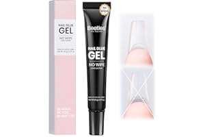 BEETLES GEL POLISH Beetles 20g Solid Nail Glue Gel - No Wipe, Hands-Free Soft Nail Tips Glue for Fake Acrylic Nails, Press On Nails, Nail Extensions, 3D Nail Art, Soak Off Nail Lamp Long-Lasting, Beginner-Friendly