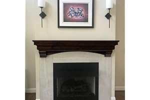 MANTELSDIRECT Salem Wood Mantel Shelf with Arched Corbels - Espresso 60 Inch | Wooden Rustic Wall Mounted Shelf from Pine Wood - Perfect for Fireplaces, TVs & Décor