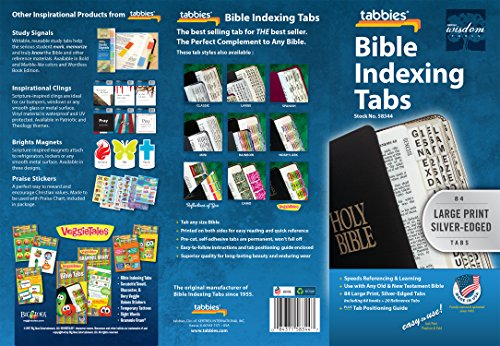 Large Print Bible Indexing Tabs - Silver: Bible Indexing Tabs - DCBG