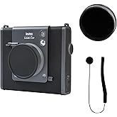 HIYQIN Fuji Wide EVO Camera Lens Cap, Aluminum Lens Cover Compatible for Instax Wide Evo Hybrid Instant Camera, Protective Lens Accessories with Anti-Lost String & Anti-Scratches - Black