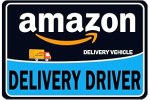 NIMONA Delivery Driver Magnet for Car - Caution Frequent Stops Removable Set - Reflective Delivery Magnetic Car Door Sign - Weather-Resistant 11.8 x 4 inch (Delivery-Blue-Black)