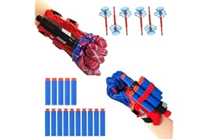 Spider Web Shooters Wrist Toy Set, Hand Shooter Hero Cosplay Fun Decor for Kids(2PCS)