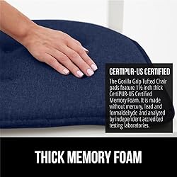 Gorilla Grip Tufted Memory Foam Chair Cushions, Set