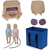 Advanced Childbirth Simulator Training Model,Pregnancy Labor Simulator for Gynecology &amp; Delivery Practice with Dual Fetus,Realistic Pelvic Anatomy