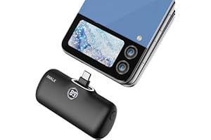 iWALK Portable Charger, PD USB C Power Bank [2023 Upgrade] Small Fast Charging Docking Battery with LED Display Compatible with Samsung Galaxy Z Flip5/4,S24,S23,S22,S20,Android Phones,Black