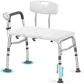 TABEKE Tub Transfer Bench &amp; Shower Chair for Bathtub, Elderly &amp; Disabled | Non-slip feet &amp; arm support for safe bath seat, comfortable bathtub transfers for the elderly &amp; disabled for surgery recovery