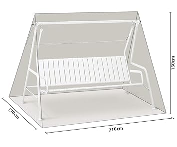 GRASEKAMP Qualität seit 1972 Schutzhülle Hollywoodschaukel Weiß für 3 Sitzer Made in Germany