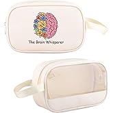 G2TUP Neuroscience Gift The Brain Whisperer Makeup Bag Neuroscience Cosmetic Bag Neuroscientist Science Gift Neurology Nurse Zipper Travel Pouch (The Brain Whisperer TM)