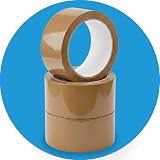 Stick Well Brown Parcel Tape 3 Rolls 48mm x 66m Low Noise 50µm Strong