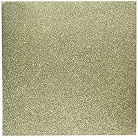 American Crafts Glitter Cardstock, 12 by 12-Inch, Gold (15 sheets per pack)