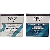 No 7 Protect and Perfect Advanced Fragrance Free Face Cream - Day and Night Bundle - 1.69 fl oz Each - Fragrance Free Day and Night Cream by No 7 - SPF 30 in Day Cream