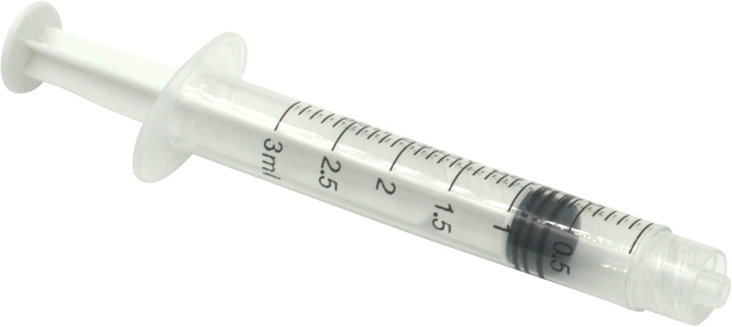 3ml Syringe Sterile with Luer Lock Tip - 100 Syringes by BH Supplies (No Needle) Individually Sealed: Health & Personal Care