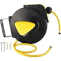 BTSHUB Retractable Air Hose Reel 5/16 in. x 33' ft Hose Wall Mount Tool 180 Degree Rotation