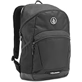Volcom Slam School Backpack | Everyday Daypack for Men | Black | One Size