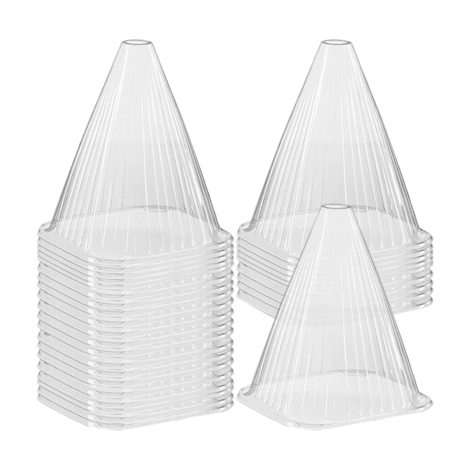 Qianly Garden Cloche Plants Protector Clear Large Plant Bell Cloches Plant Dome Bell Cover for Garden Greenhouse Plants Fruits Planter (Clear-30Pcs)