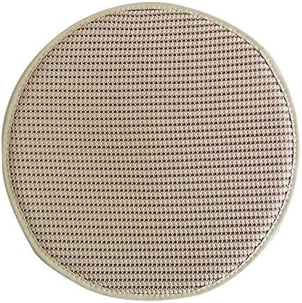 Sigmat Super Breathable Round Bar Stool Pad Summer Seat Cushion with Buckle Beige 12"