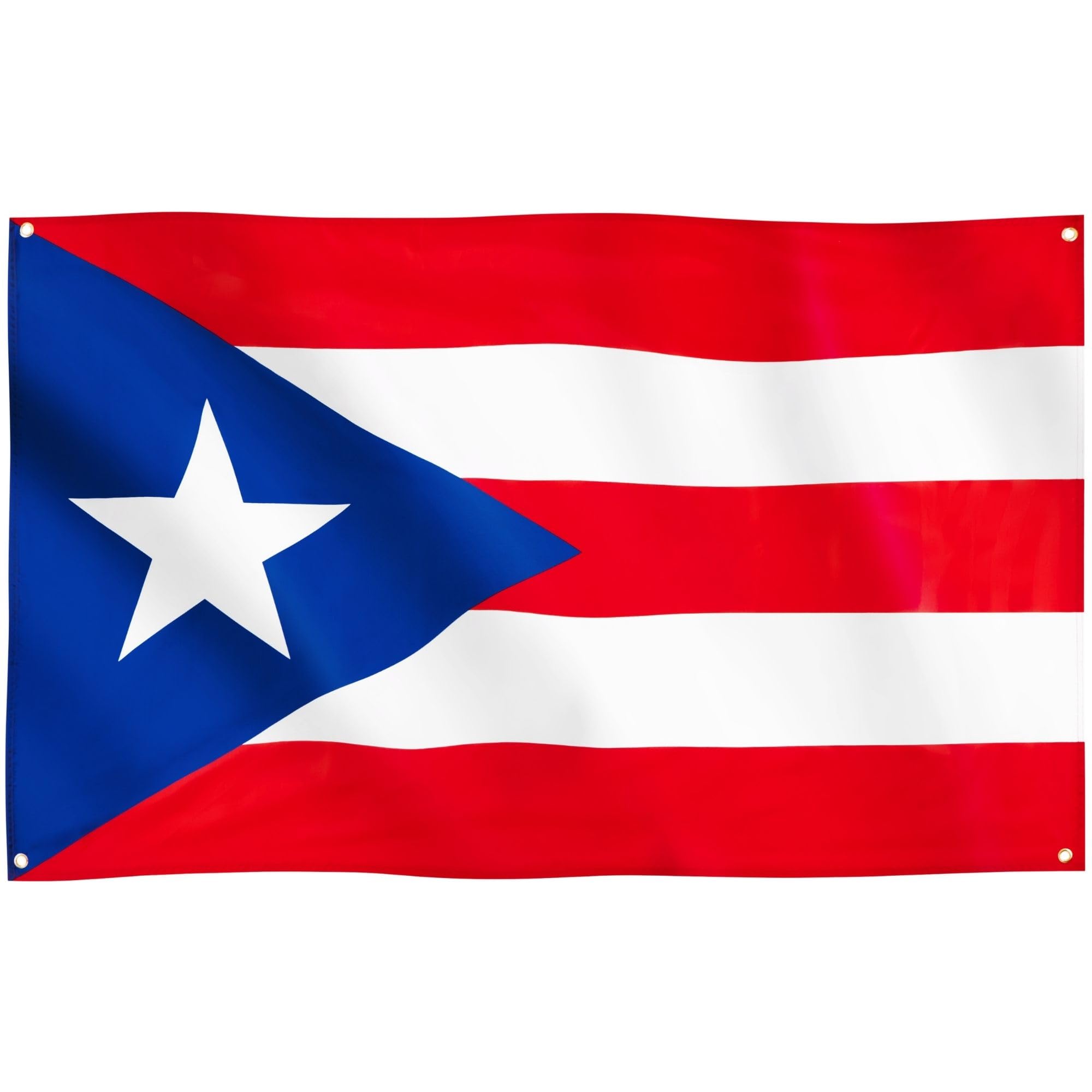 Runesol Puerto Rico Flag, 91x152cm, 3ft x 5ft, 4 Grommets, Eyelet In Every Corner, Puerto Rican, La Isla del Encanto, Boricua, Commonwealth, Premium, Inside, Outside, Epiphany — image 1