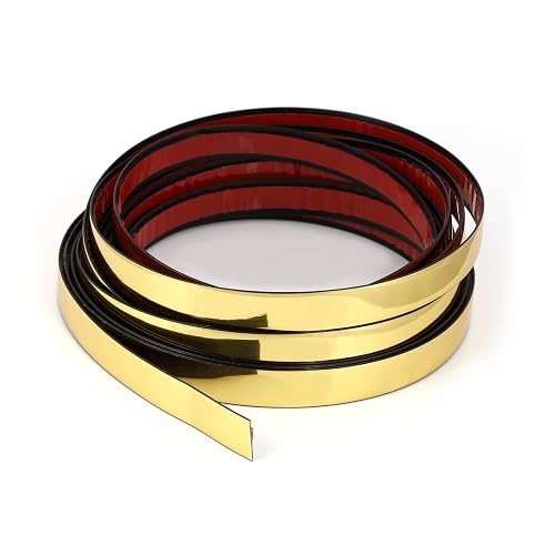 SICCOMA Metallic Gold Mirror Border Trim Peel and Stick PVC Wall ...