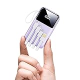 Portable Charger with Built in Cable, 15000mAh