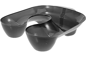 SEWACC Hair Dyeing Neck Tray for Sink Black Plastic Neck Rest Tray for Hair Washing and Perming Salon and