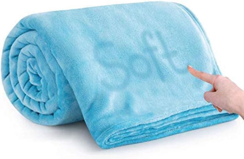 Moonlight20015 Fleece Throw Blanket 130x150 cm Light Blue 400 GSM