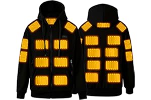 Heated Hoodie For Men Women Heating Jackets Zip Up Hooded Sweatshirt USB Electric Heated Jackets for Men Unisex
