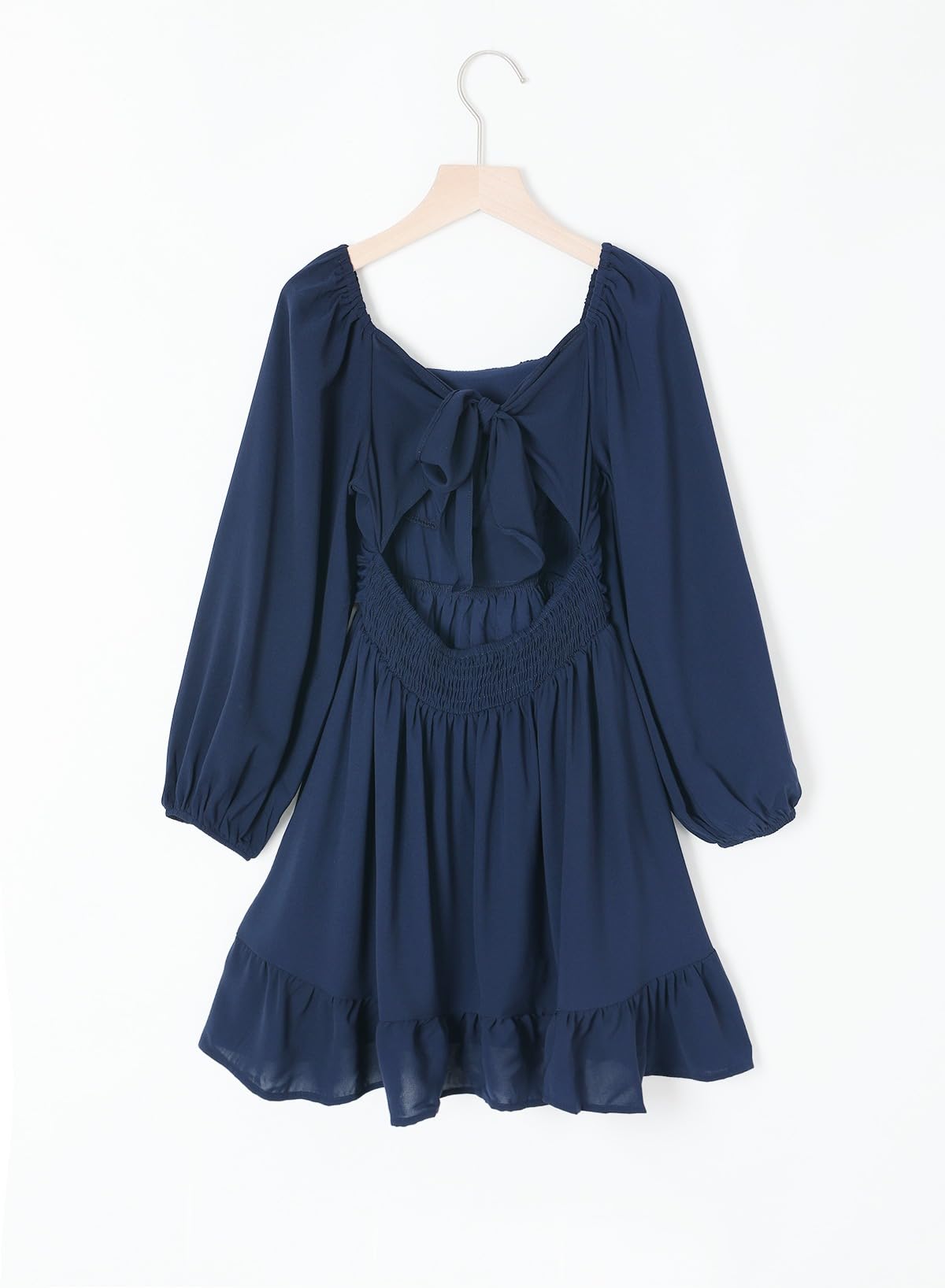 blibean Girls Long Sleeve Tie Back Dress Tween Fall Off Shoulder Dress Size 6-15 Years