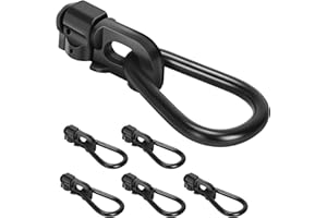 ONESNT L-Track Double Stud Tie Down Fitting with Pear Link | Used with L Track Rail for Truck Bed,Trailer Cargo Control,Pickup,RV,ATV,Bearing 5000 LBS Heavy Duty Steel (Pack of 6 Black)