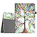 Fintie Case for Insignia Flex 10.1 Inch Tablet NS-P10A7100 / NS-P10A8100, Slim Fit Premium Vegan Leather Folio Cover with Stylus Holder, Love Tree