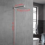 GRIFEMA G7007 10 Inch Rainfall Shower Head Set Chrome Stainless Steel view 2