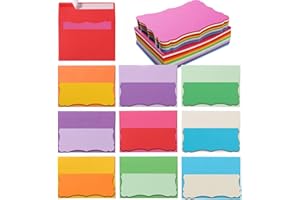 TOPERD 100 Pack A7 Envelopes with Colorful Blank 5 x 7 Cards Self-Adhesive Business Envelopes Invitations Cards Envelopes (Multicolored, A7)