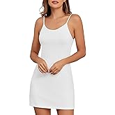 DSPSAM Women's Adjustable Spaghetti Strap Full Slip Under Cami Dress 2026 Summer Wear