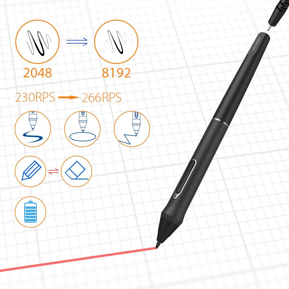 XP-PEN Artist22E Pro Drawing Pen Display Graphic Monitor IPS Monitor 8192 Level Pen Pressure Drawing Pen Tablet Dual Monitor with 16 Express Keys and Adjustable Stand 21.5 Inch: Computers & Accessories