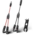 Solar Panel Y Branch Connector Cable Kit – MC-4 Plug, 20A, IP67 Waterproof For Home & Garden Solar Systems